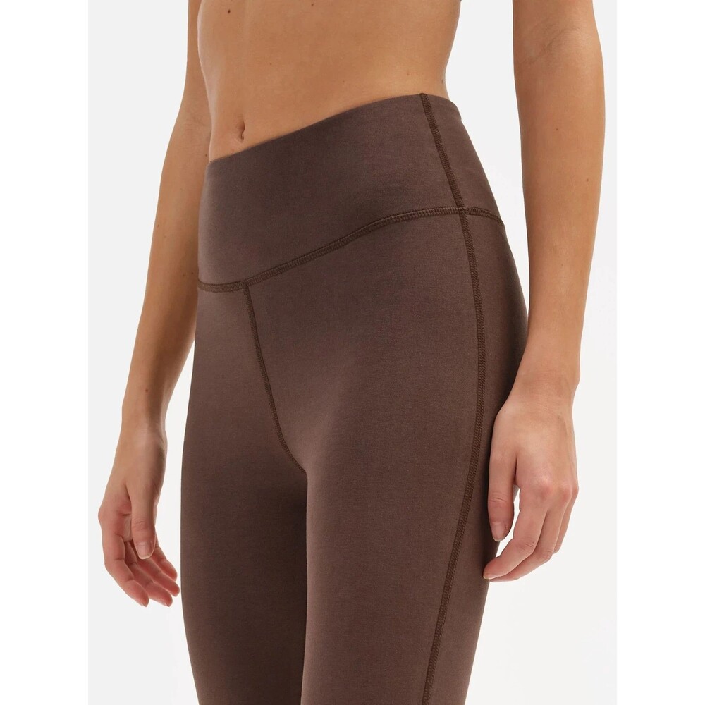 MATE THE LABEL ORGANIC COTTON FULL LENGTH LEGGINGS‎ MOCHA BROWN NWT - Picture 2 of 7